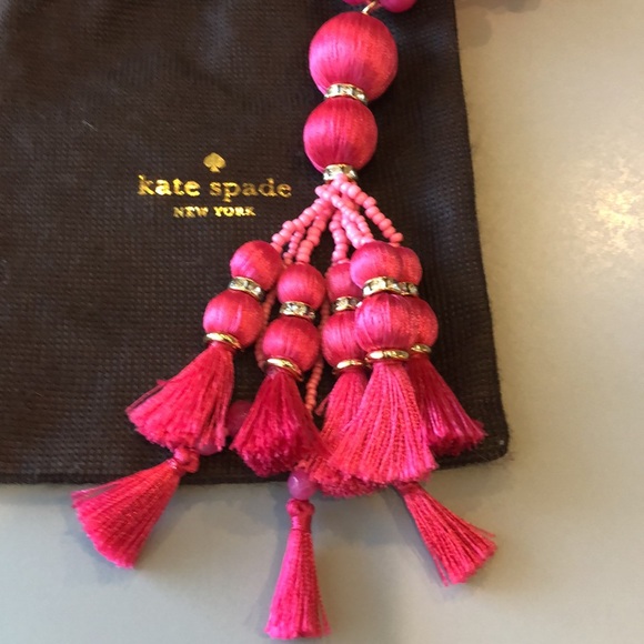 Kate Spade Beaded Coin and Tassel Necklace - Picture 13 of 14